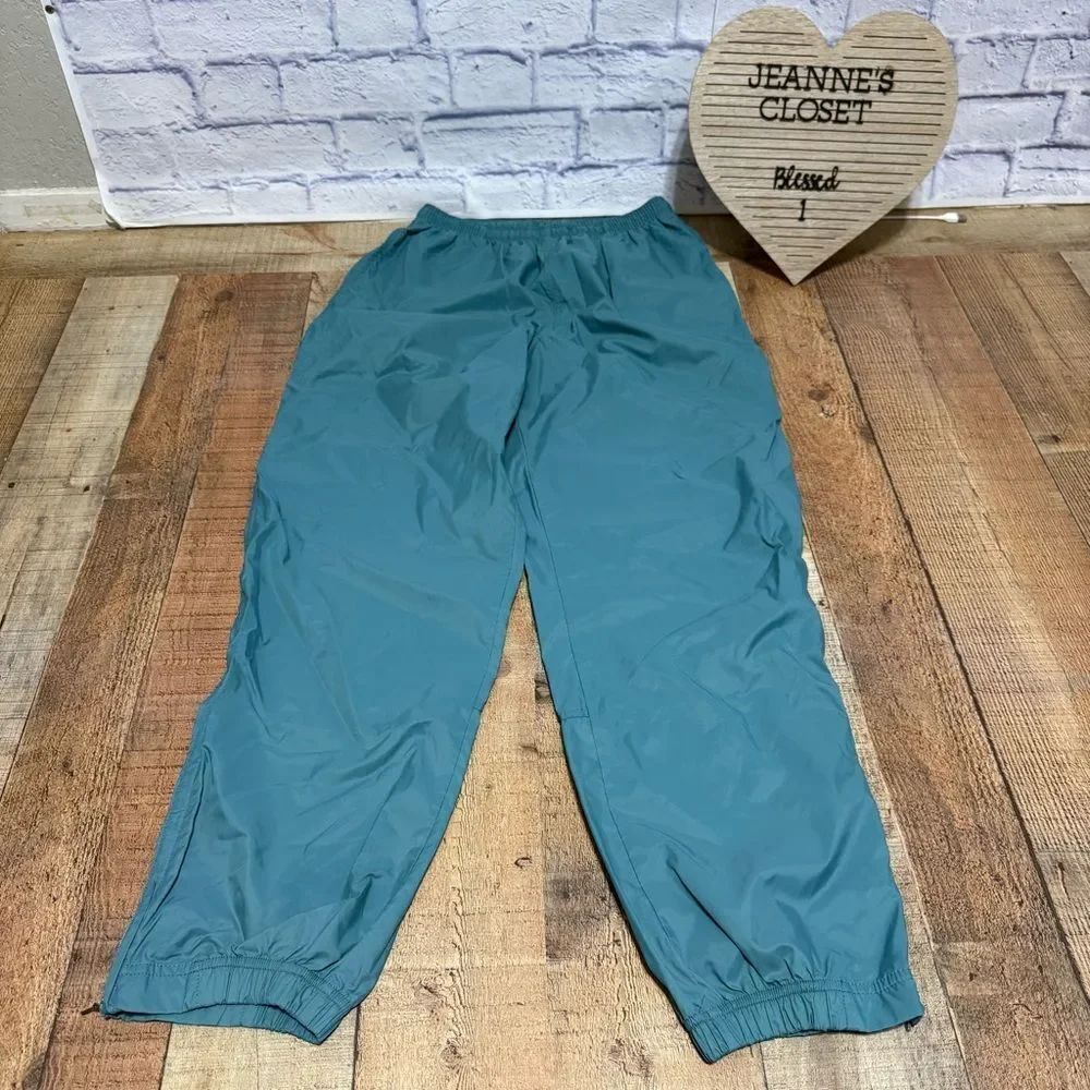 Vintage 1990s Nike Swoosh Logo Track Pants Sz L 12/14 28-30” Waist Sports 90s